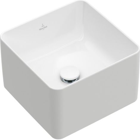 Villeroy & Boch Collaro - Lavabo sobre encimera, 38x38 cm, blanco alpino 4A213801 (1/3)