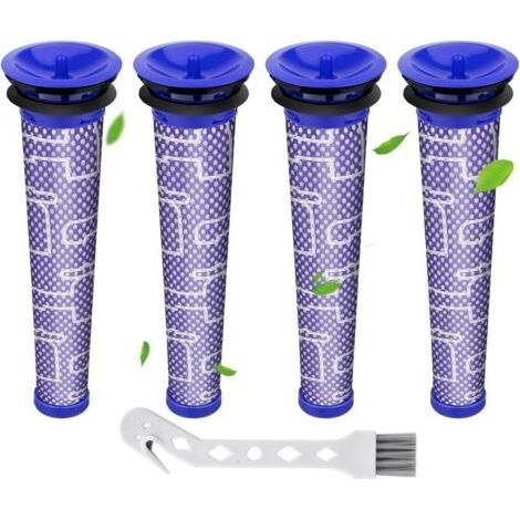 Paquete de 4 filtros de repuesto para aspiradoras Dyson DC58, DC59, V6, V7 y V8 - Cabezal de filtro lavable para aspiradoras Dyson - 4 filtros de repuesto 965661-01 (1/5)