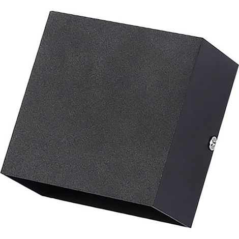 Applique murale LED moderne en aluminium, lampe d'intérieur LED pour chambre ou couloir, noir, 10 W, lumière chaude 3000 K