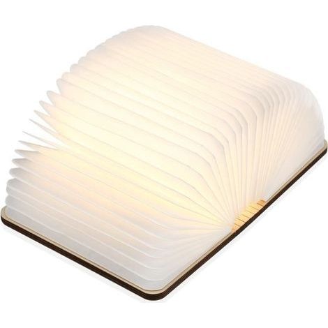 Salon Décor Lampe de Pliant Livre M - 001 USB Rechargeable Chaud LED En Bois Bureau Lampe de Nuit pour De Noël - Blanc (1/4)
