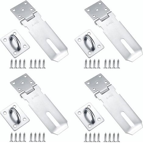 Sicherheitsriegel Türverriegelungen Edelstahl 4 Stück Silber (1/5)