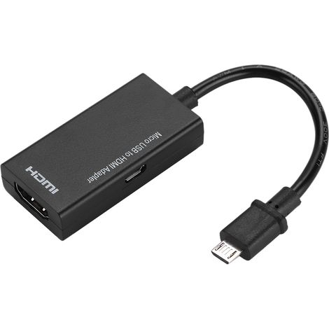 Adaptateur micro USB vers HDMI 1080p, son stéréo 8 canaux, adaptateur vidéo HDMI 5 broches pour Android (1/5)