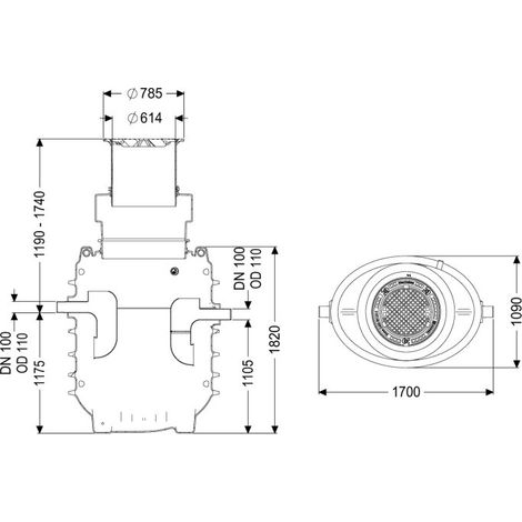 KESSEL 95040-170D Séparateur de graisses EasyClean encastré