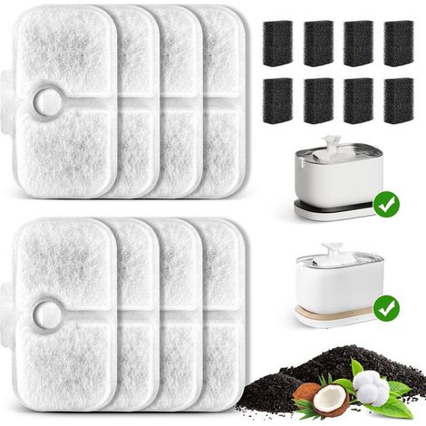 Filtres pour abreuvoirs pour chats Dockstream PLWF005, PLWF115 et PLWF105 (paquet de 8), kit de 4 mois. Cartouches de rechange PETLIBRO pour abreuvoirs pour chats. (1/5)