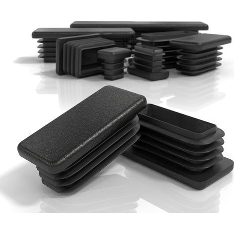 Bouchons à lame 60x30 mm pour tube carré, embouts rectangulaires en PE, pour tubes métalliques, chaises, canapés, tables et étagères, 20 pièces.
