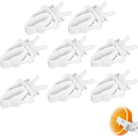 Clips pour Mangeoires de Cage à Oiseaux,8 PCS Supports de Nourriture pour Cage à Oiseaux pour Perruches Ondulées,Compatibles avec Les Perruches,Calopsittes et Petits Animaux,Blanc (1/5)