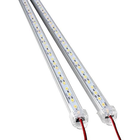 2 x Rigid Waterproof LED Strip 50 cm 14 W 36 Smd 5630 White Light 6000 K DC 12 V Aluminium Light Bar for Interior Exterior Car Decoration (1/5)