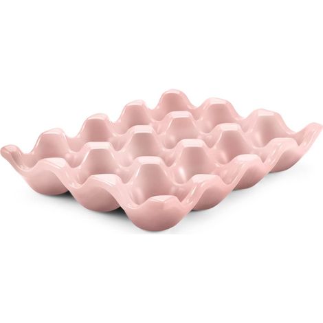 1 Support à œufs en céramique, 12 alvéoles, porcelaine lisse, rangement cuisine, réfrigérateur, service Pâques (1/5)
