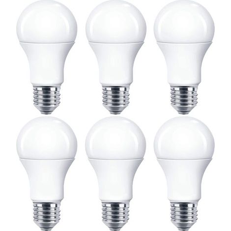 Ampoule LED E27, 9W, Blanc froid 6500K, Ampoule Edison A60, Angle de Faisceau 270°, No Dimmable, 220V, Lot de 6 (1/4)