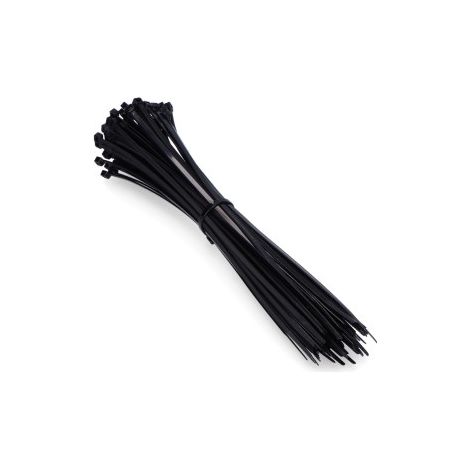 Colliers De Serrage Plastique Noir 300x8mm (sachet 100 U.) Nylon De Haute Qualité (1/3)