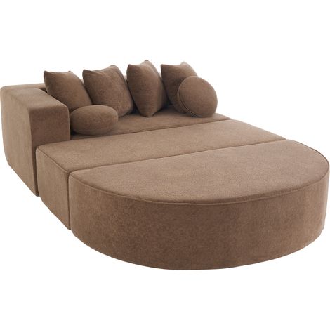 Vollkomprimiertes knochenloses Sofa,Wohnzimmer / Schlafzimmer mit segmentiertem Wolkensofa, modernem modularen Sofa, ohne Montage, komfortablem, hautfreundlichem Chenille-Stoff (1/5)