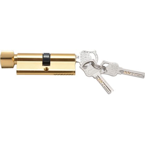 Verrou à mortaiser pour porte intérieure, cylindre en alliage d'aluminium 70mm, couleur doré (1/5)