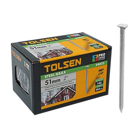 1-kg-Paket Flachkopf-Eisenspitze – 2,2 x 8 mm, TOLSEN (1/3)