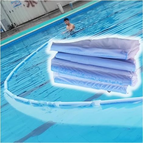 Écumoire pour Piscine Épuisette de rechange piscine - Filet râteau à feuilles piscines extérieures, Grande surface nettoyage mailles fines Récupérateur filet(Wid Depth 70cm Width 5m (1/5)