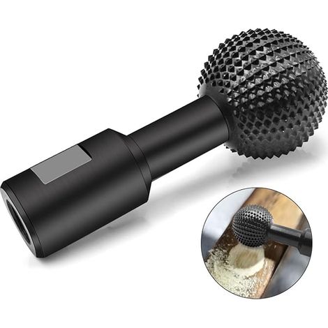 Lntyq Rotierender Kugelfräser, Karbonstahl zum Holzschnitzen, Polieren, Gravieren, Bohren, Schleifkopf für Winkelschleifer 100/115/125 (10 mm) (1/5)