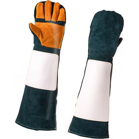 Gants de sécurité professionnels anti-morsures, longs, épais, à coutures serrées et souples, pour la manipulation et le dressage des animaux de compagnie, 60 cm / 23,62 pouces (1/5)