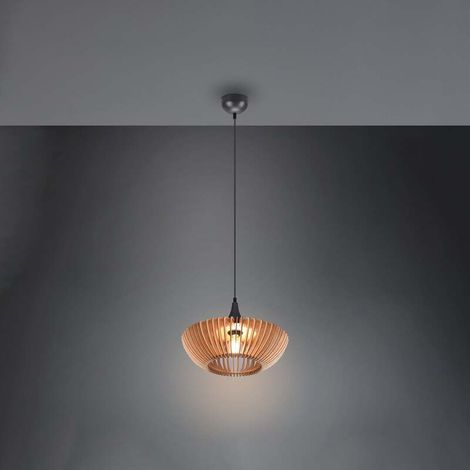 [NEUWERTIG] B-Ware TRIO LIGHTING Hängelampe Hängeleuchte Colino LED Pendelleuchte dimmbar Holz hell (1/2)