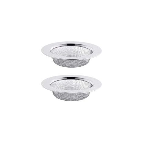 2 coladores de fregadero de acero inoxidable, 11,5 cm, filtro de desagüe, colador de fregadero, rejilla de fregadero, colador de fregadero de cocina - Crezuo (1/4)