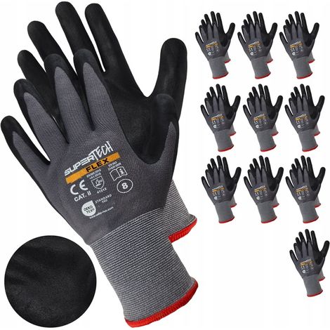 ROBUSTE ARBEITSHANDSCHUHE AUS NITRILSCHAUM, BHP-HANDSCHUHE, 10 Paar