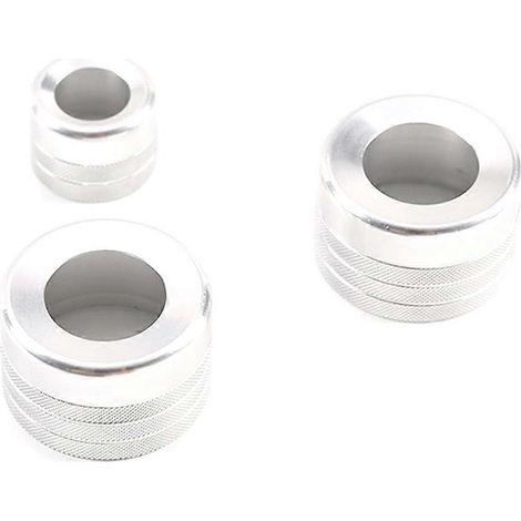 Cache de bouton de réglage du volume audio de climatisation argenté pour BMW X5 X6 E70 E71 F15 F16 2014-2018 (1/5)
