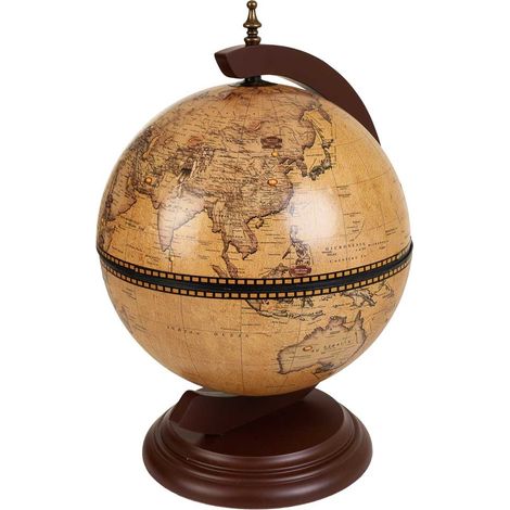 Botellero globo terráqueo marrón 38x33x48 (1/5)