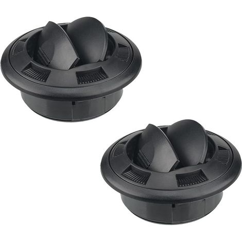 Lot de 2 sorties d'air chaud de voiture - Sortie d'air soufflant - 75 mm - Pour tableau de bord - Pour voiture, bus, camping-car, caravane - Accessoire universel
