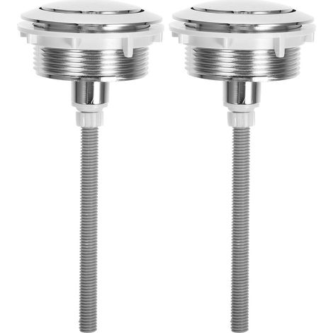 2 Pièces Bouton de Réservoir de Toilettes Divisé, Poussoir Simple (1/5)