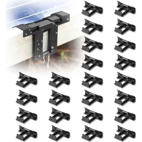 24 Stück Wasserablaufclips für Solarpaneele – 30-mm-Schlammentfernungsclips für die effiziente Reinigung und Entwässerung von Solarpaneelen (1/5)