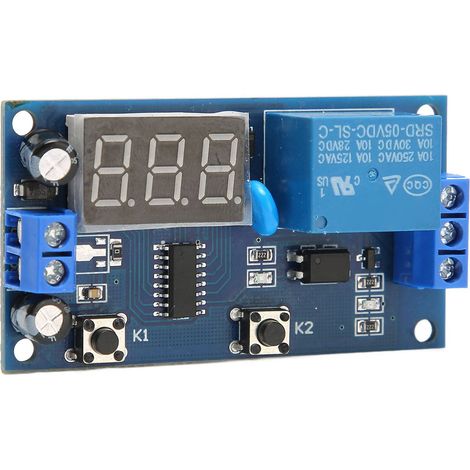 Minuteur de cycle à relais de commande avec temporisateur de déclenchement et affichage numérique LED 5 V CC (1/5)