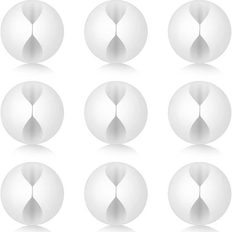 Lot de 9 Clips de câble adhésifs, Support de Cordon de Charge pour Table de Chevet, Organisateur de câbles pour Bureau Table de Chevet Chargeur de téléphone Ordinateur Maison Bureau (1/5)
