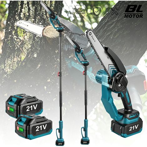 Élagueuse sur Perche 5000W, Élagueuse sur perche télescopique sans balais de 8 pouces, Outils de taille pour le jardin, 2X Batteries (1/5)