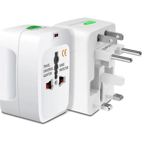Adaptateur de voyage universel 150 pays – Compatible AU, UK, US, EU – Conception à enfiler pour une utilisation simple (1/5)