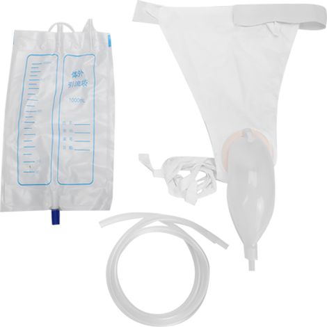 Sac collecteur d'urine en silicone, urinoir réutilisable pour homme, entonnoir urinaire ménager respirant (1/5)
