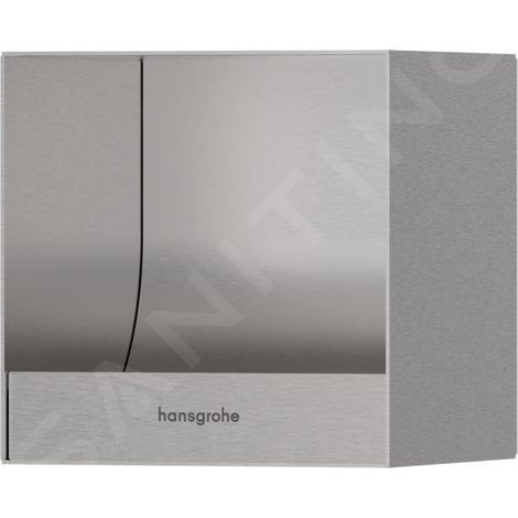 Hansgrohe XtraStoris Original - Porte-papier toilette encastré, acier brossé 56065800 (1/4)