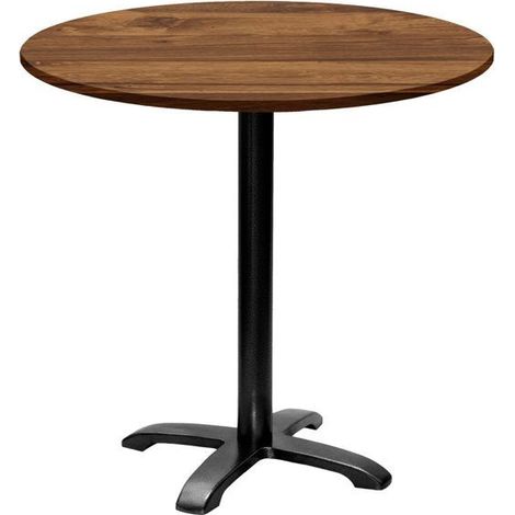 Table ronde Ø 80 cm - modèle Bazila chêne hunton