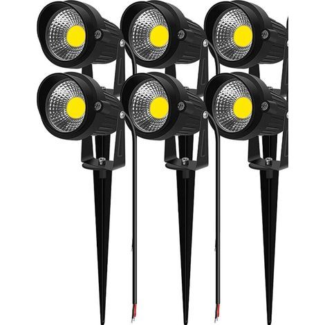 6x Warm White LED Garden Spotlights, IP65 Outdoor LED Spotlights, 5W Garden Lights for Outdoor Garden Grass, Warm White (1/5)
