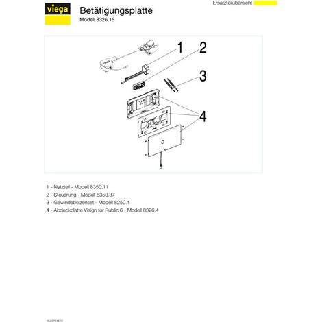 VIEGA 699505 plaque d'actionnement 8326.15 Visign (1/5)