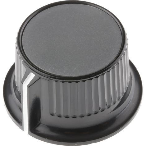 Bouton de potentiomètre RS PRO, Axe de 6.4mm, Diamètre de 28mm, Vis sans tête