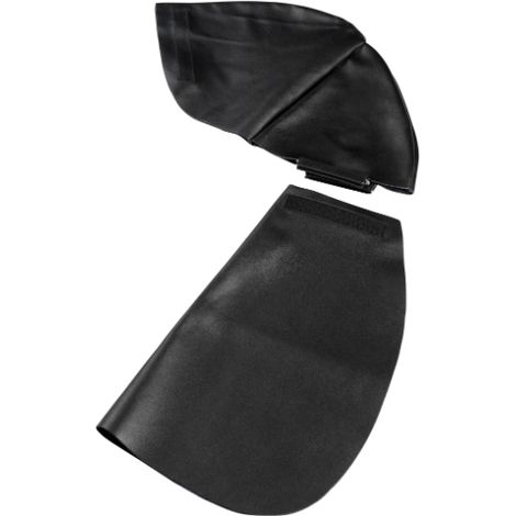 Kopf- & Nackenschutz aus Leder / Frischluftversion - schwarz