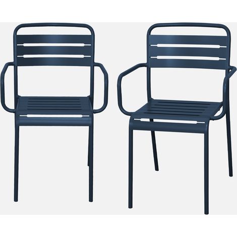 Sillón de jardín en acero, set de 2