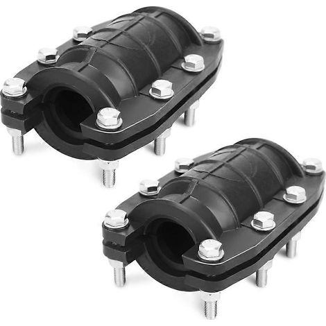 Colliers de réparation pour tuyaux de 25 mm (1 pouce), kit de réparation d'urgence compatible avec les tuyaux en plastique et en métal (24 à 26 mm), lot de 2 (1/5)