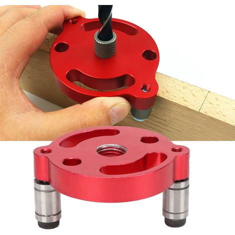 Perforatrice droite pour le travail du bois, outil de perçage et de poinçonnage manuel en alliage d'aluminium (rouge, lot de 4, A1) (1/5)