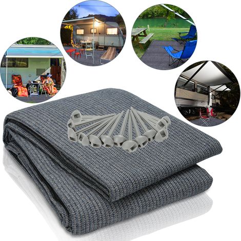 Jiubiaz Tappeto per tenda 400x600 cm HDPE PEHD Multifunzionale per piscina e campeggio
