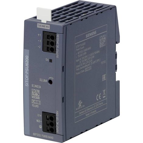 Siemens 6EP33327SB000AX0 Alimentation 24 V 2.5 A 60 W Nbr. de sorties:1 x Contenu 1 pc(s) (1/2)