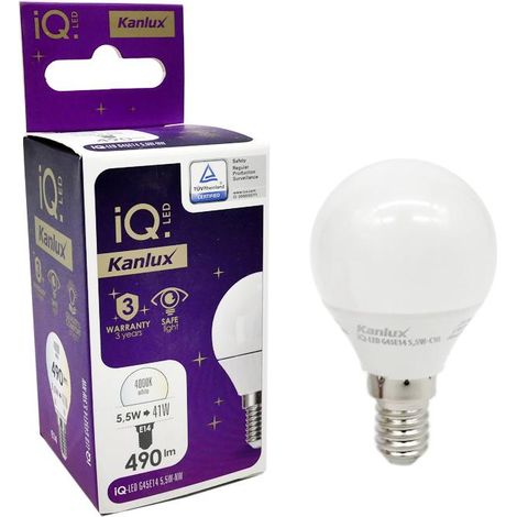 LAMPADINA LED IQ-LED G45E14 5,5W-NW - KANLUX                                                             - Luce NATURALE