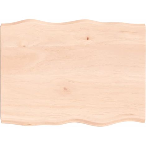 Dessus de table Dessus de bureau Plateau de table bois massif non traité bordure assortie