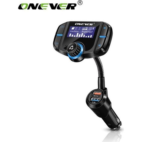 Transmetteur FM Bluetooth Voiture kit Main Libre Voiture Bluetooth lecteur MP3 Chargeur de voiture double USB Charge rapide (1/3)