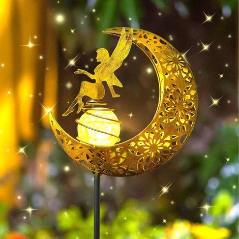 Lot 2 lampes solaires - Jardin - Gardénia LED - IP65 - Décoration (1/5)