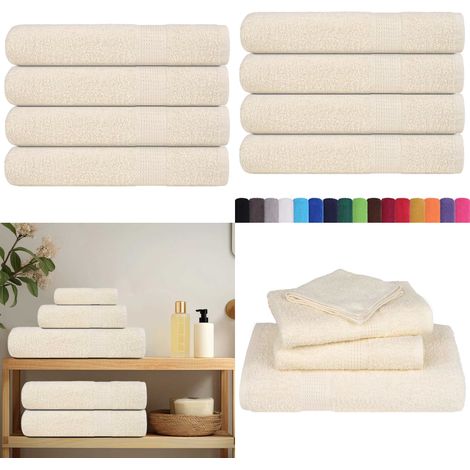 vidaXL Saunatücher 4 Stk. Creme 80x200 cm 360 g/m² 100% Baumwolle (1/5)
