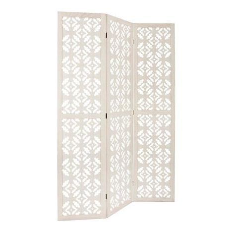 Paravento pieghevole Nomade bianco H170cm - Atmosphera créateur d'intérieur